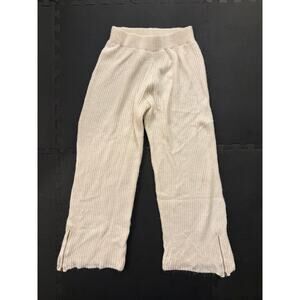 TOPPIES Knit cream wide leg lounge pants size large